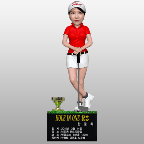 3D피규어 여성 골프피규어 스텐딩외다리 홀인원 이글 싱글 트로피 기념패 몬스터3D TS-337