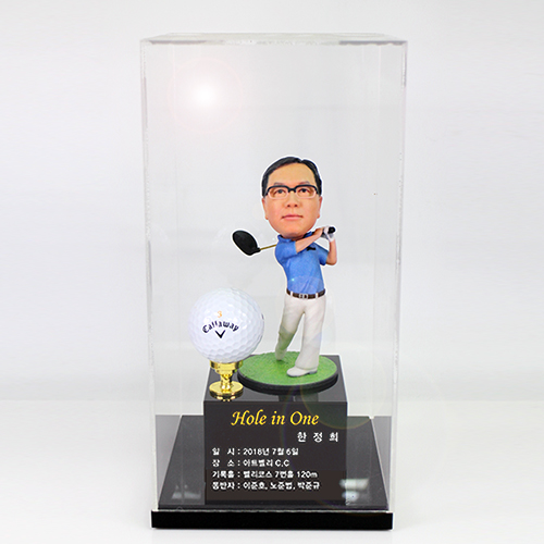 3D피규어 SD남자 골프피규어  피니쉬 홀인원 이글 싱글 트로피 기념패 몬스터3D (18cm 트로피)