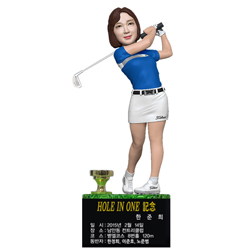 3D피규어 여자 골프피규어 반팔 치마 홀인원 이글 싱글 트로피 기념패 몬스터3D TM1917