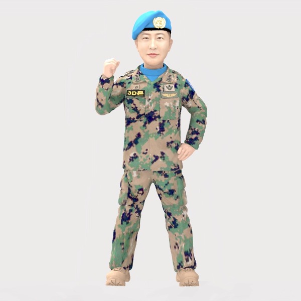 3D 군인피규어 전투복 파병군 UN평화군 화이팅