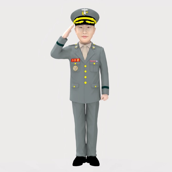 3D 군인피규어 해병대 정복 경례