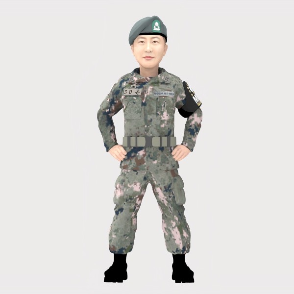 3D 군인피규어 전투복 헌병 양손허리