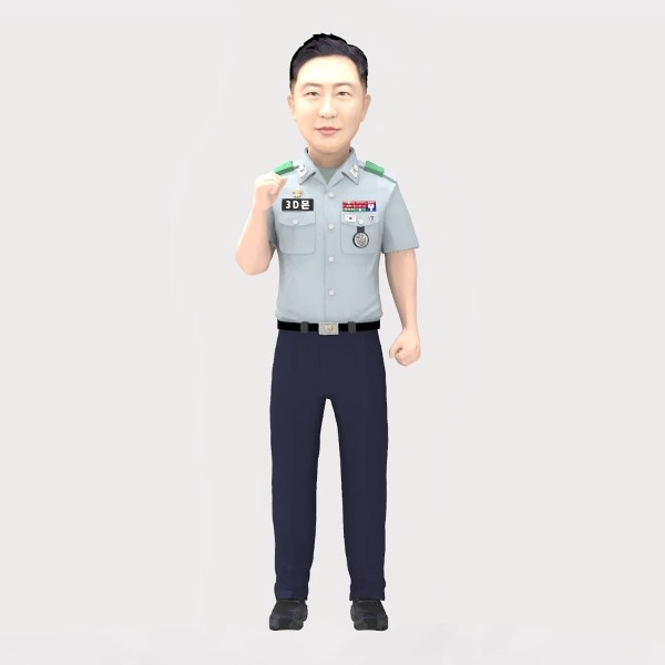 3D 군인피규어 육군 근무복 반팔 화이팅